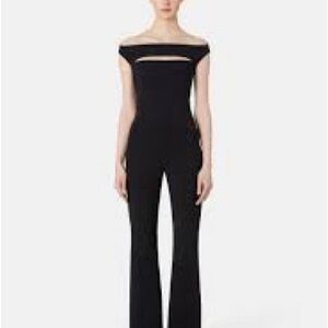 Chiara Boni Black and White Off-Shoulder Jumpsuit - Rebecca